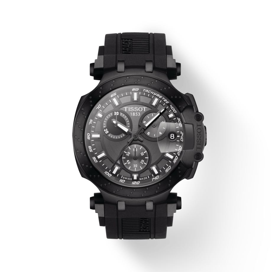 Tissot T Race Chonograph Anthracite Dial Black Silicon Strap Watch For Men - T115.417.37.061.03 Watches Tissot   