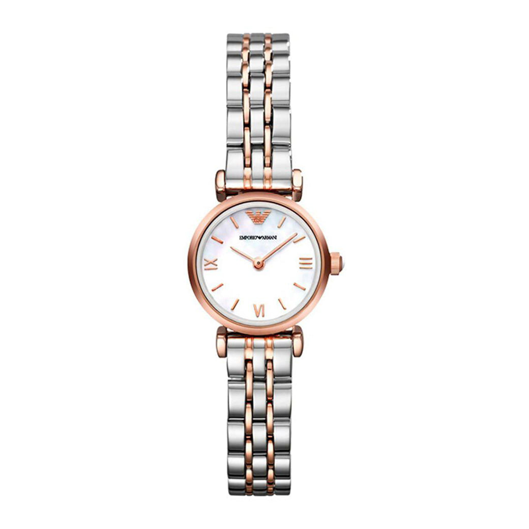 Emporio Armani Gianni Mother of Pearl Dial Two Tone Stainless Steel Watch For Women - AR1764 Watches Emporio Armani   