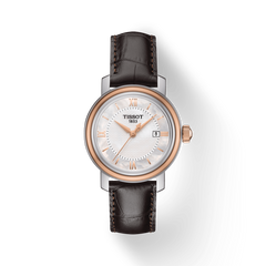 Tissot Bridgeport Lady Silver Dial Brown Leather Strap Watch For Women - T097.010.26.118.00 Watches Tissot   