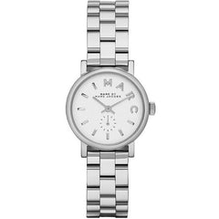 Marc Jacobs Baker White Dial Silver Stainless Steel Strap Watch for Women - MBM3246 Watches Marc Jacobs   