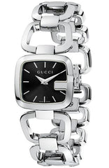 Gucci G Gucci Black Dial Silver Steel Strap Watch For Women - YA125510 Watches Gucci   