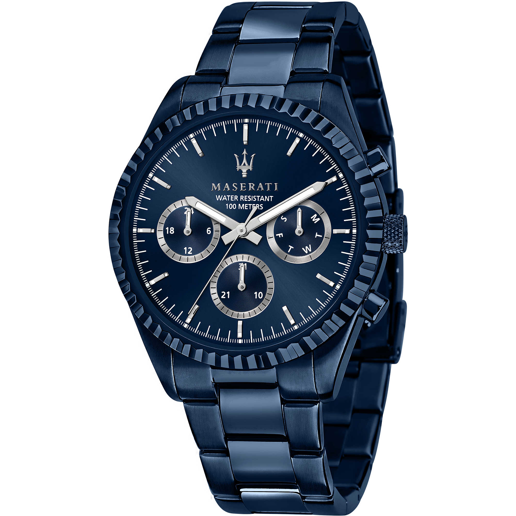 Maserati Blue Edition Collection 43m Blue Dial Stainless Steel Watch For Men - R8853100025 Watches Maserati   