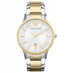 Emporio Armani Renato Silver Dial Two Tone Stainless Steel Watch For Men - AR2449 Watches Emporio Armani   