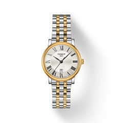 Tissot T Classic Carson Premium White Dial Two Tone Steel Strap Lady Watch For Women - T122.210.22.033.00 Watches Tissot   