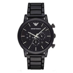 Emporio Armani Luigi Chronograph Black Dial Black Stainless Steel Watch For Men - AR1895 Watches Emporio Armani   