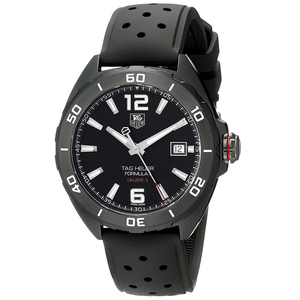 Tag Heuer Formula 1 Automatic 41mm Black Dial Black Rubber Strap Watch for Men - WAZ2115.FT8023 Watches Tag Heuer   