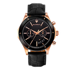 Maserati Circuito 44mm Black Dial Leather Strap Watch For Men - R8871627001 Watches Maserati   