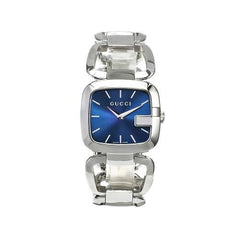 Gucci G Ladies Blue Dial Silver Steel Strap Watch For Women - YA125508 Watches Gucci   