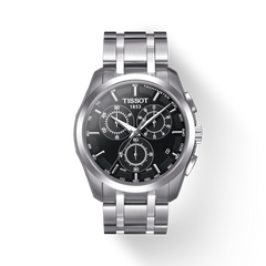 Tissot Couturier Chronograph Black Dial Silver Steel Strap Watch For Men - T035.617.11.051.00 Watches Tissot   