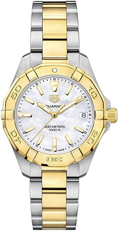 Tag Heuer Aquaracer Mother of Pearl Dial Two Tone Steel Strap Watch for Women - WBD1320.BB0320 Watches Tag Heuer   