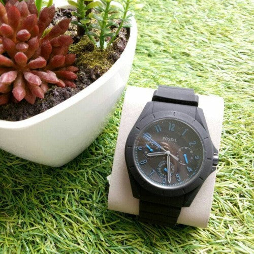 Fossil Popstastic Sport Grey Dial Grey Steel Strap Watch for Men - FS5222 Watches Fossil   