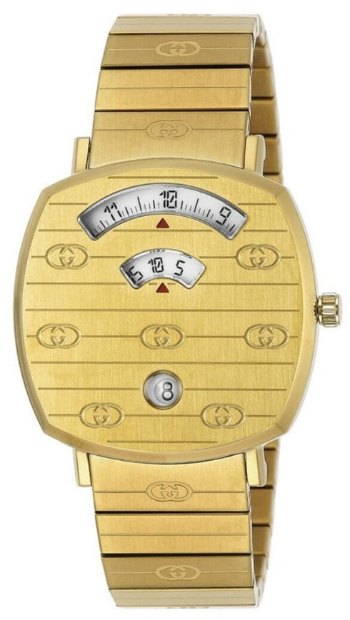 Gucci Grip Yellow Gold Dial Yellow Gold Steel Strap Unisex Watch -  YA157403 Watches Gucci   