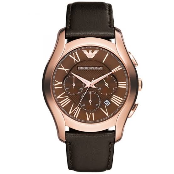 Emporio Armani Chronograph Brown Dial Brown Leather Strap Watch For Men - AR1701 Watches Emporio Armani   