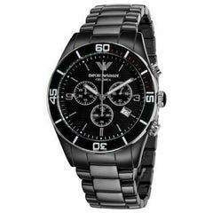 Emporio Armani Black Ceramic Chronograph Black Dial Watch For Men - AR1421 Watches Emporio Armani   