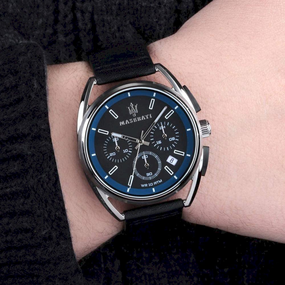 Maserati Trimarano Chronograph Blue Black Dial Watch For Men - R8871632001 Watches Maserati   