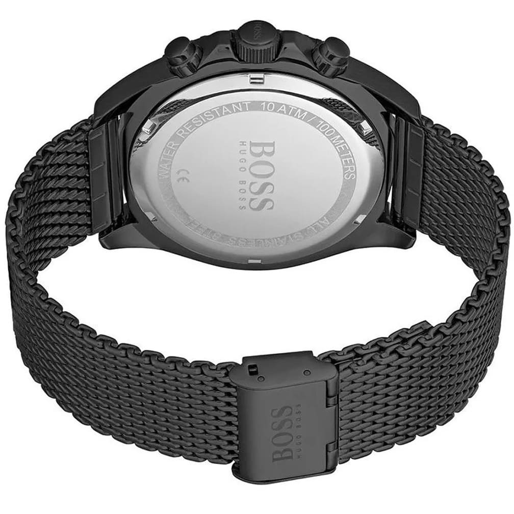 Hugo Boss Ocean Edition Blue Dial Black Mesh Bracelet Watch for Men - 1513702 Watches Hugo Boss   