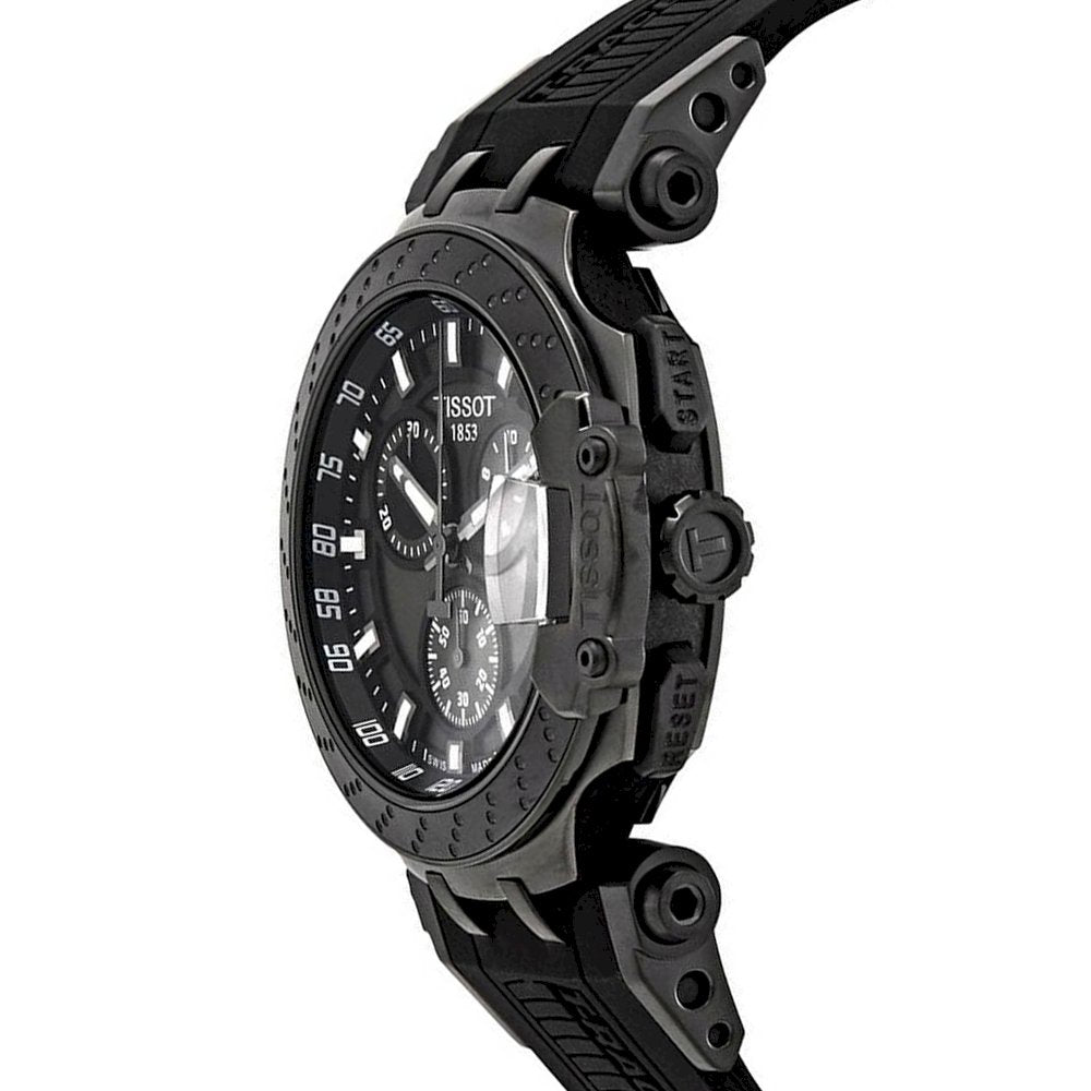 Tissot T Race Chonograph Anthracite Dial Black Silicon Strap Watch For Men - T115.417.37.061.03 Watches Tissot   