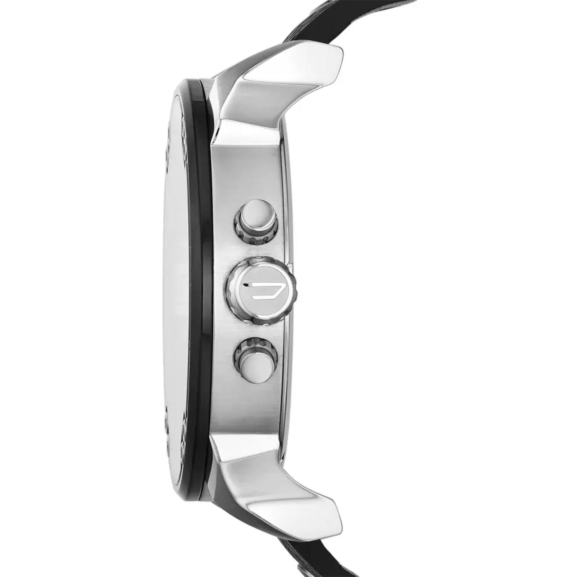 Diesel Mr Daddy Black Dial Black Leather Strap Watch For Men - DZ7313 Watches Diesel   