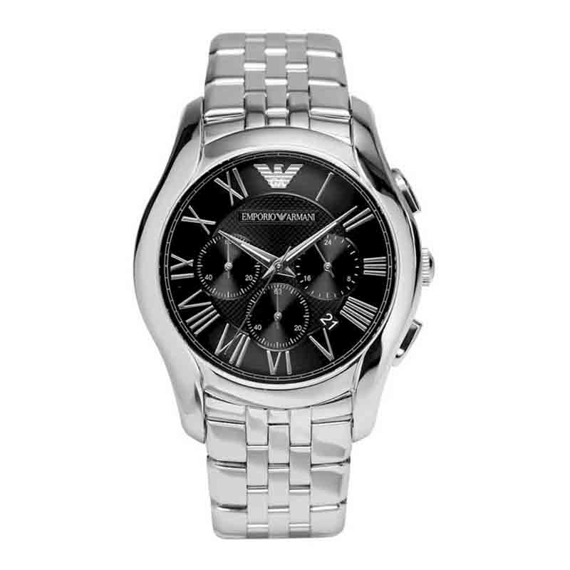 Emporio Armani Classic Chronograph Black Dial Stainless Steel Watch For Men - AR1786 Watches Emporio Armani   