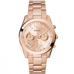 Fossil Boyfriend Multifunction Rose Gold Dial Rose Gold Steel Strap Watch for Women - ES3885 Watches Fossil   