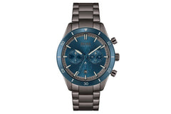 Hugo Boss Santiago Blue Dial Grey Steel Strap Watch for Men - 1513863 Watches Hugo Boss   