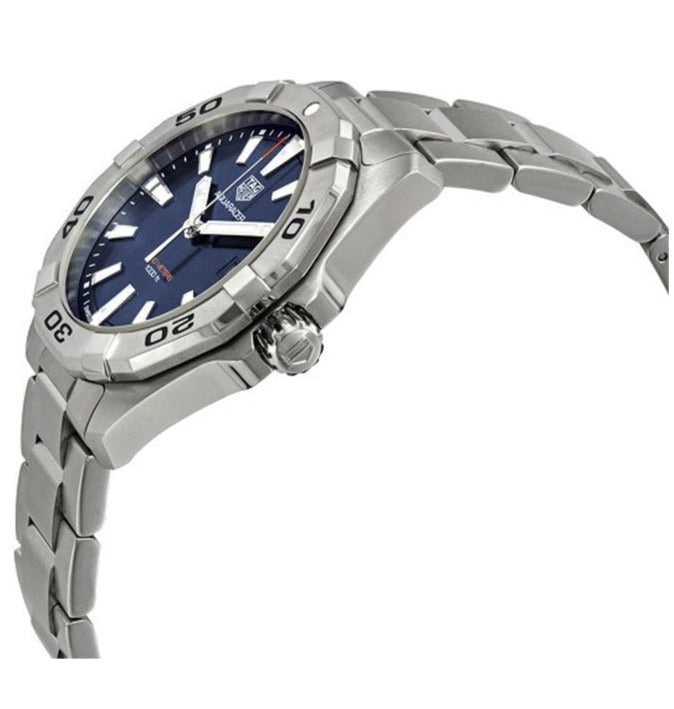 Tag Heuer Aquaracer Silver Stainless Steel Blue Dial Silver Steel Strap Watch for Men - WBD1112.BA0928 Watches Tag Heuer   