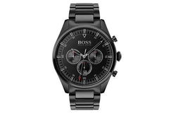 Hugo Boss Pioneer Black Dial Black Steel Strap Watch for Men - 1513714 Watches Hugo Boss   