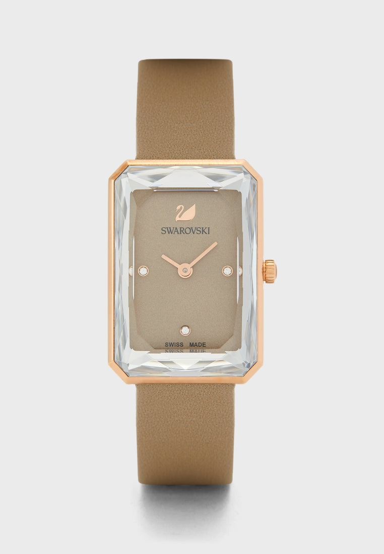 Swarovski Uptown Crystal Grey Dial Grey Leather Strap Watch for Women - 5547716 Watches Swarovski   