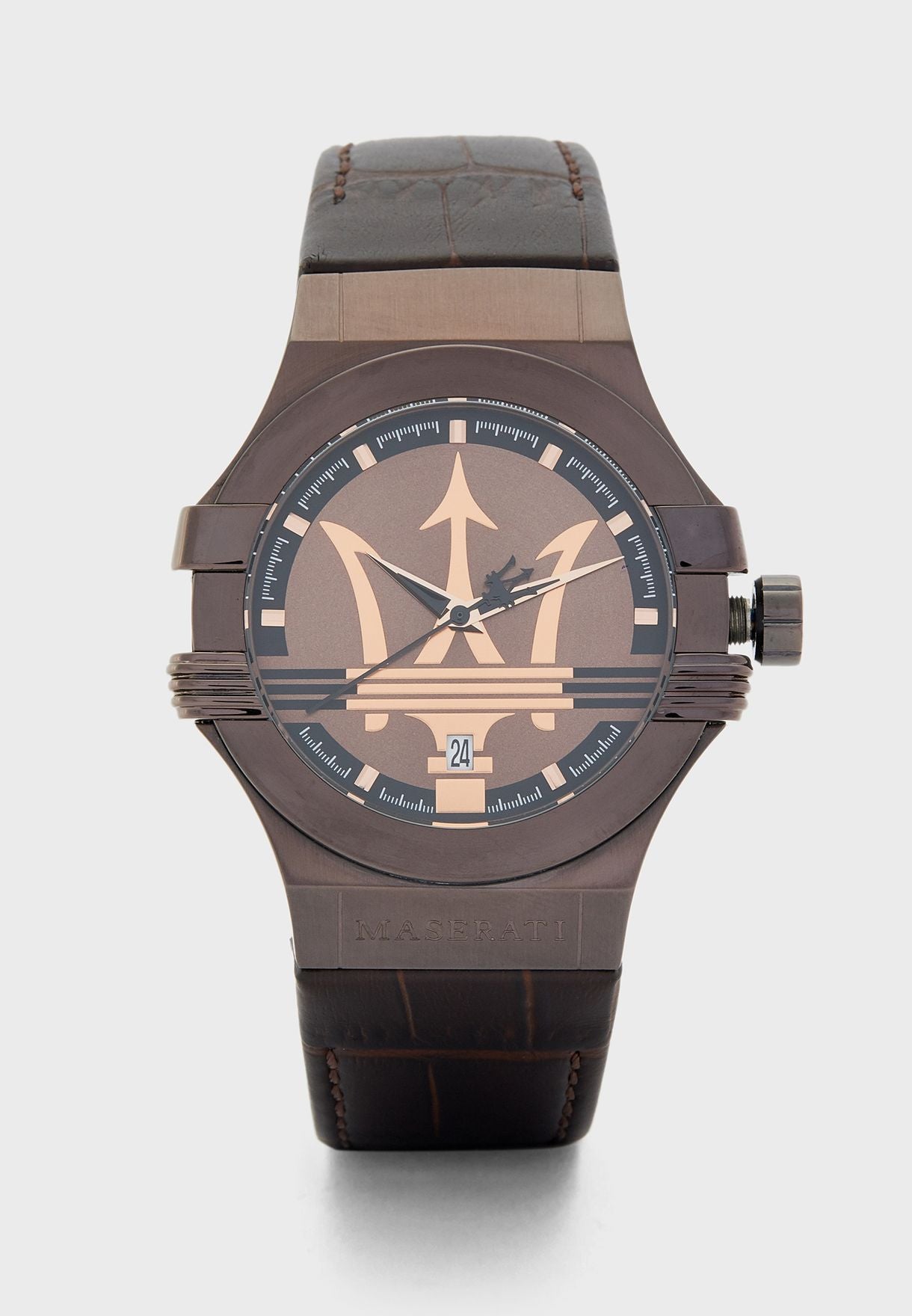 Maserati Potenza Brown Dial Brown Leather Strap Watch For Men - R8851108011 Watches Maserati   