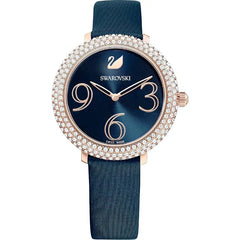 Swarovski Crystal Frost Blue Dial Blue Leather Strap Watch for Women - 5484061 Watches Swarovski   