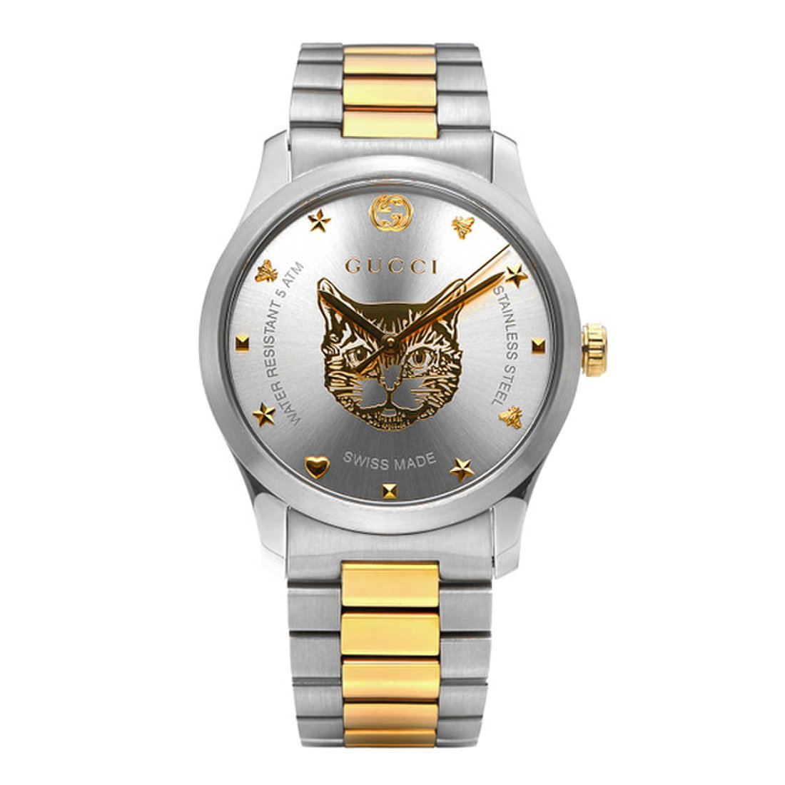 Gucci G Timeless Silver Dial Two Tone Steel Strap Watch For Women - YA1264074 Watches Gucci   