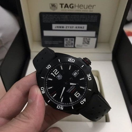 Tag Heuer Formula 1 Automatic 41mm Black Dial Black Rubber Strap Watch for Men - WAZ2115.FT8023 Watches Tag Heuer   