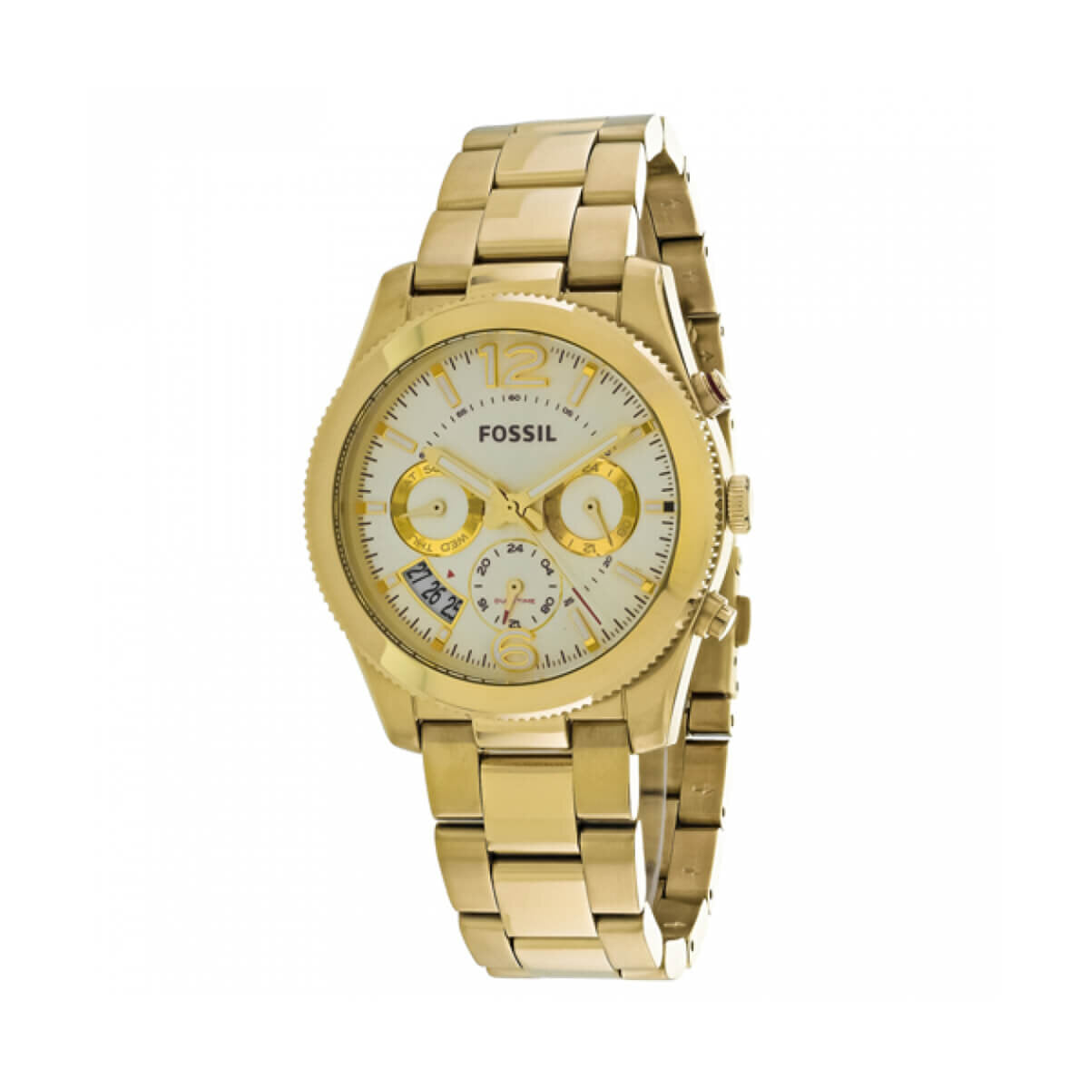 Fossil Boyfriend Gold Dial Gold Steel Strap Watch for Women - ES3884 Watches Fossil   