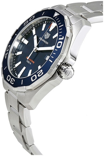 Tag Heuer Aquaracer 43mm Blue Dial Silver Steel Strap Watch for Men - WAY101C.BA0746 Watches Tag Heuer   