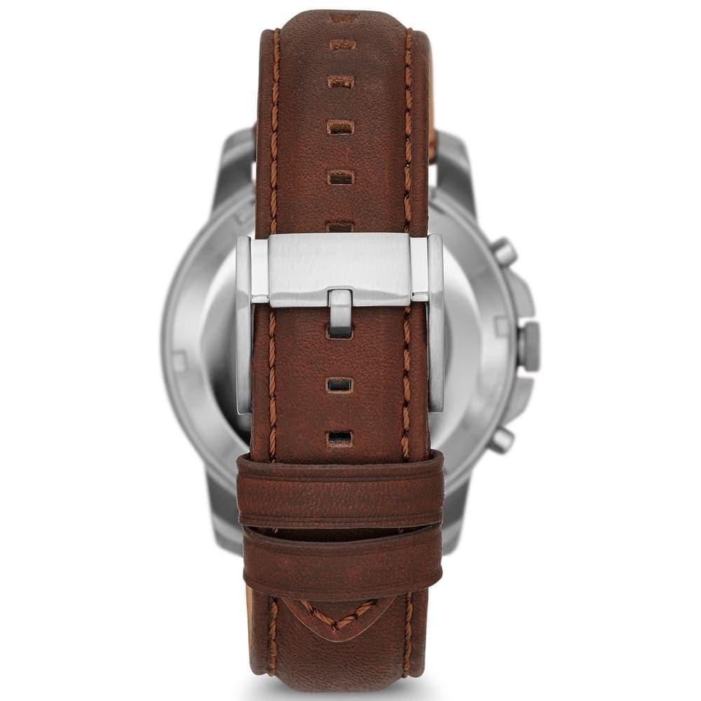 Fossil Grant Automatic Skeleton Black Dial Brown Leather Strap Watch for Men - ME3095 Watches Fossil   