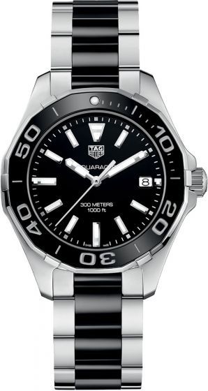 Tag Heuer Aquaracer Quartz Black Dial Two Tone Steel Strap Watch for Women - WAY131C.BA0913 Watches Tag Heuer   