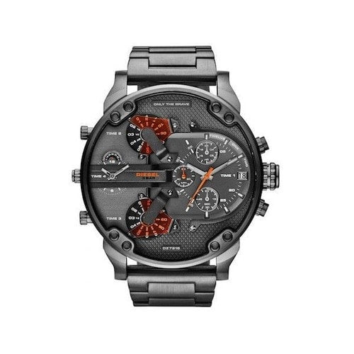 Diesel Mr Daddy 2.0 Chronograph Grey Dial Grey Stainless Steel Strap Watch For Men - DZ7315 Watches Diesel   