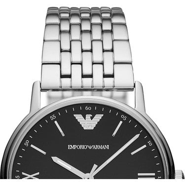 Emporio Armani Kappa Black Dial Stainless Steel Watch For Men - AR11152 Watches Emporio Armani   