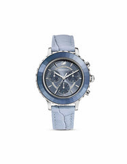 Swarovski Octea Lux Chrono Blue Dial Blue Leather Strap Watch for Women - 5580600 Watches Swarovski   