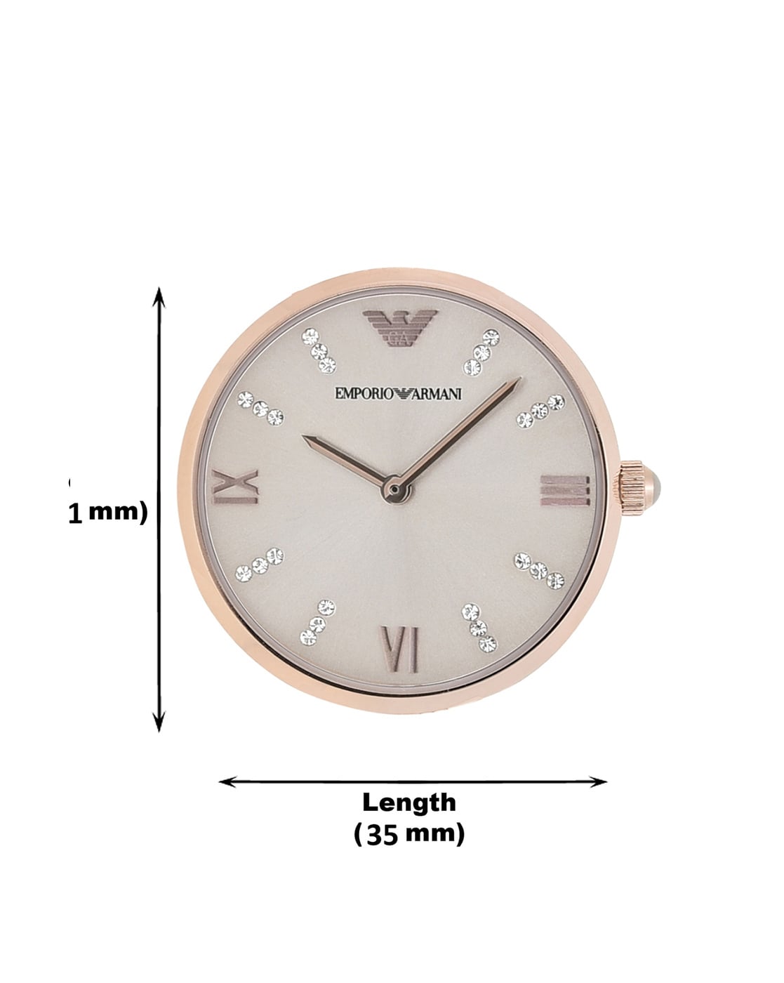 Emporio Armani T-Bar Gianni Rose Gold Dial Stainless Steel Watch For Women - AR11059 Watches Emporio Armani   