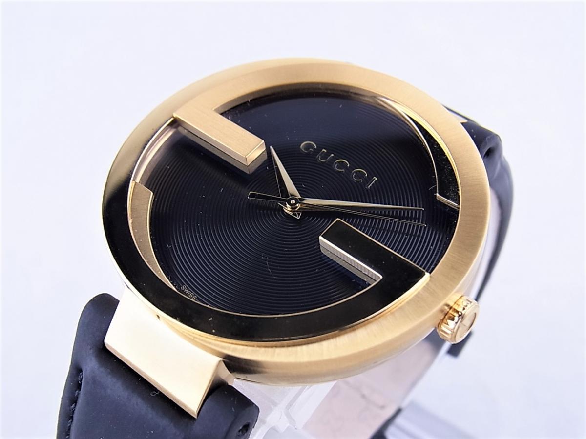 Gucci Interlocking Special Edition Grammy Black Dial Black Leather Strap Watch For Men - YA133208 Watches Gucci   