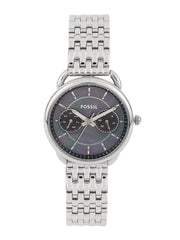 Fossil Tailor Black Mother of Pearl Dial Silver Stainless Steel Strap Watch for Women - ES3911 Watches Fossil   