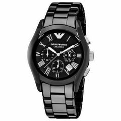 Emporio Armani Valente Chronograph Black Ceramic Watch For Men - AR1400 Watches Emporio Armani   