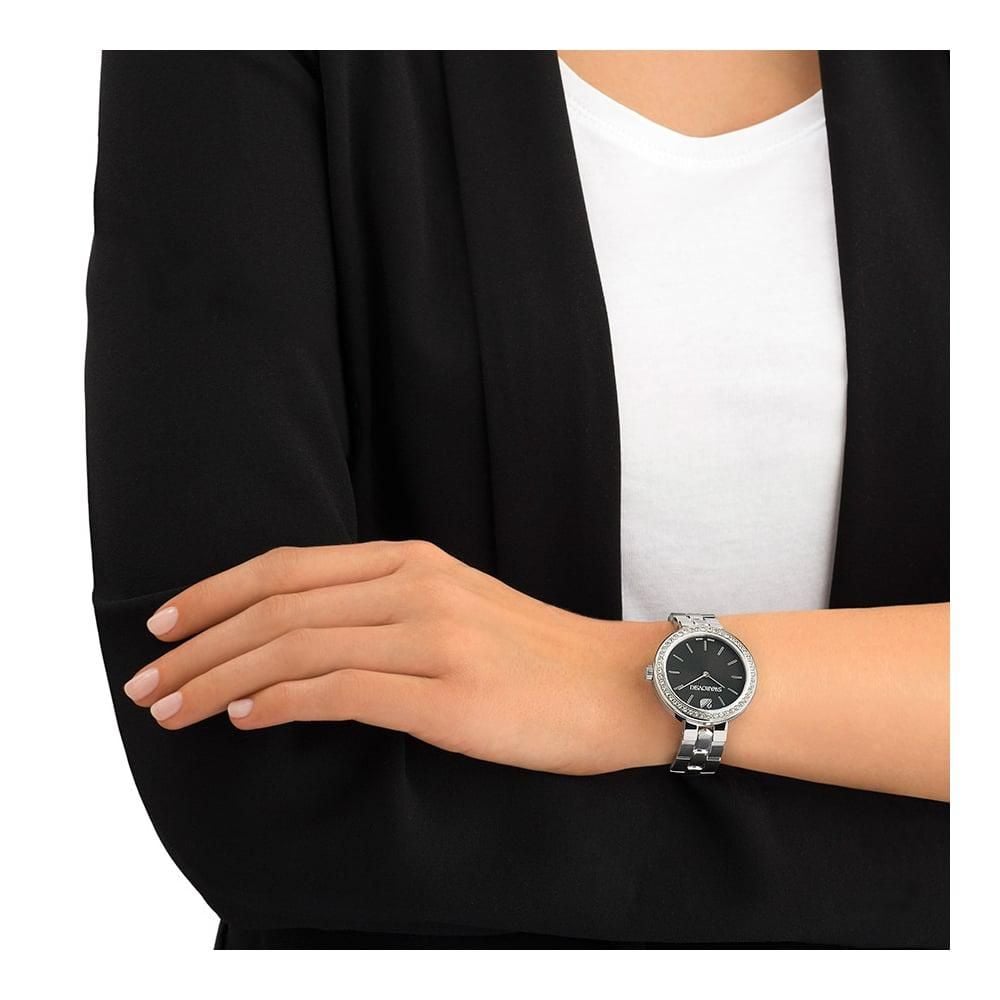 Swarovski Daytime Rhinestone Grey Dial Silver Steel Strap Watch for Women - 5213681 Watches Swarovski   