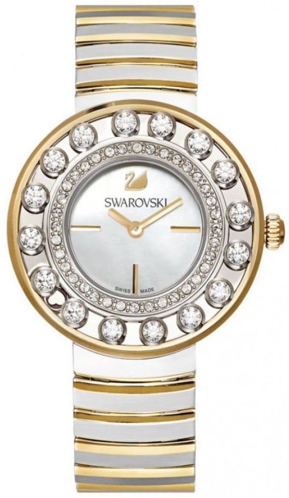 Swarovski Lovely Crystals Mother of Pearl Dial Two Tone Steel Strap Watch for Women - 1187022 Watches Swarovski   