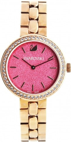 Swarovski Daytime Quartz Coral Dial Rose Gold Steel Strap Watch for Women - 5182250 Watches Swarovski   