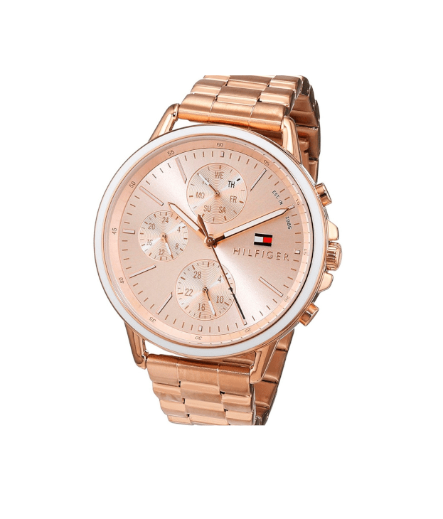 Tommy Hilfiger Carly Rose Gold Dial Rose Gold Stainless Steel Strap Watch for Women - 1781788 Watches Tommy Hilfiger   