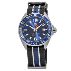 Tag Heuer Formula 1 Quartz 43mm Blue Dial Two Tone NATO Strap Watch for Men - WAZ1010.FC8197 Watches Tag Heuer   