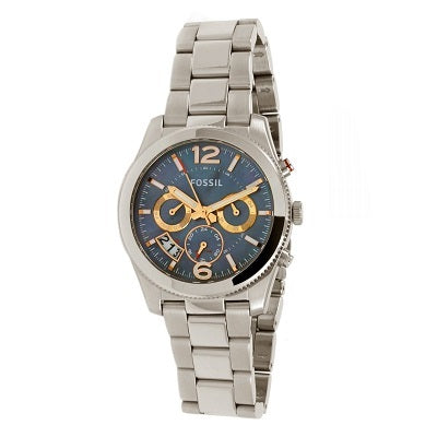 Fossil Perfect Boyfriend Blue Mother of Pearl Dial Silver Steel Strap Watch for Women - ES3880 Watches Fossil   