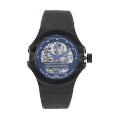 Maserati Potenza Automatic Black Dial Black Leather Strap Watch For Men - R8821108009 Watches Maserati   